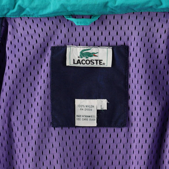 Lacoste nylon jacket, men's size L (approx.), vintage. Nylon navy blue type Vintage Second Hand