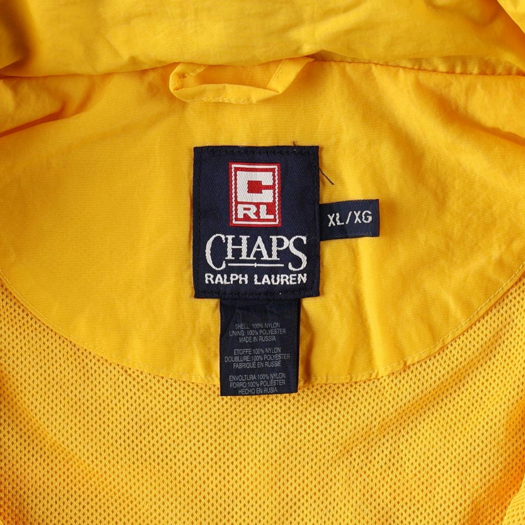 Ralph Lauren CHAPS Half-Zip Nylon Pullover, Men's Size XL (approx.) Nylon yellow type Vintage Second Hand