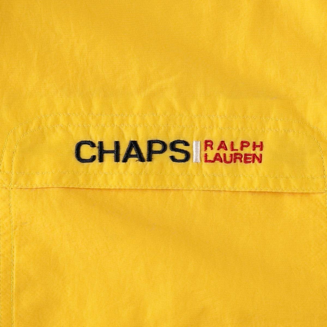 Ralph Lauren CHAPS Half-Zip Nylon Pullover, Men's Size XL (approx.) Nylon yellow type Vintage Second Hand