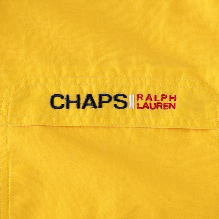Ralph Lauren CHAPS Half-Zip Nylon Pullover, Men's Size XL (approx.) Nylon yellow type Vintage Second Hand