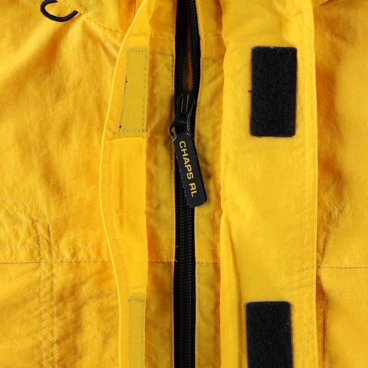 Ralph Lauren CHAPS Half-Zip Nylon Pullover, Men's Size XL (approx.) Nylon yellow type Vintage Second Hand