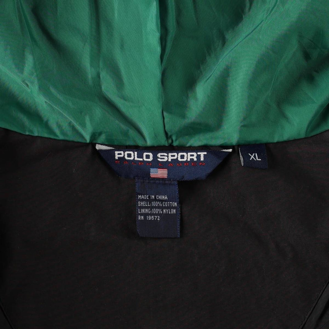 Ralph Lauren POLO SPORT Two-Tone Cotton Hoodie, Men's Size XL (approx.) cotton purple type Vintage Second Hand