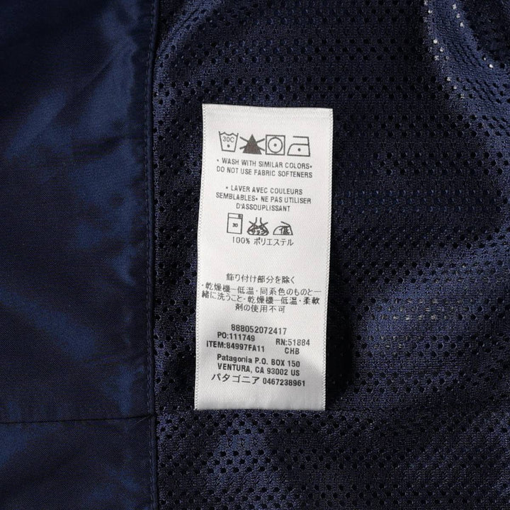 Patagonia Storm Jacket 84997FA11 Ripstop Mountain Parka Shell Jacket Men's Size S (approx.) polyester blue type Vintage Second Hand