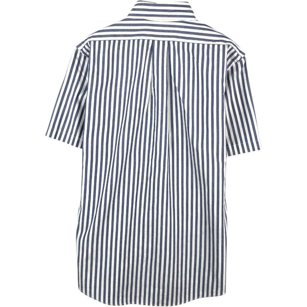 Brooks Brothers 1818 REGENT FIT Short-Sleeve Button-Down Striped Shirt, Men's Size S (approx.) cotton white type Vintage Second Hand