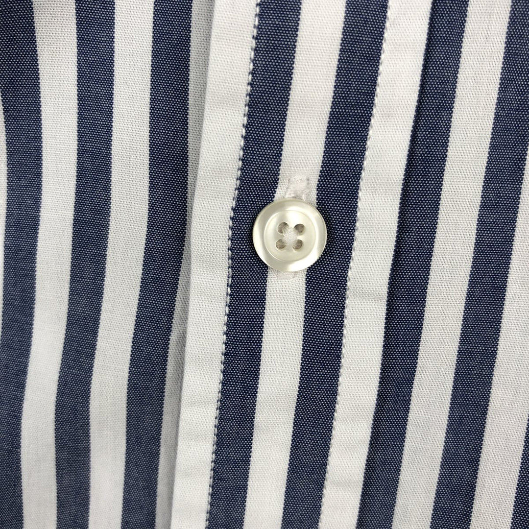 Brooks Brothers 1818 REGENT FIT Short-Sleeve Button-Down Striped Shirt, Men's Size S (approx.) cotton white type Vintage Second Hand