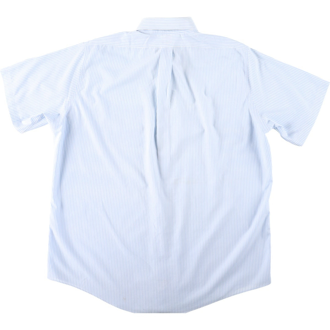 Brooks Brothers Est. 1818 Short Sleeve Button-Down Striped Shirt, Men's Size XL cotton white type Vintage Second Hand