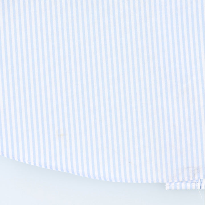 Brooks Brothers Est. 1818 Short Sleeve Button-Down Striped Shirt, Men's Size XL cotton white type Vintage Second Hand