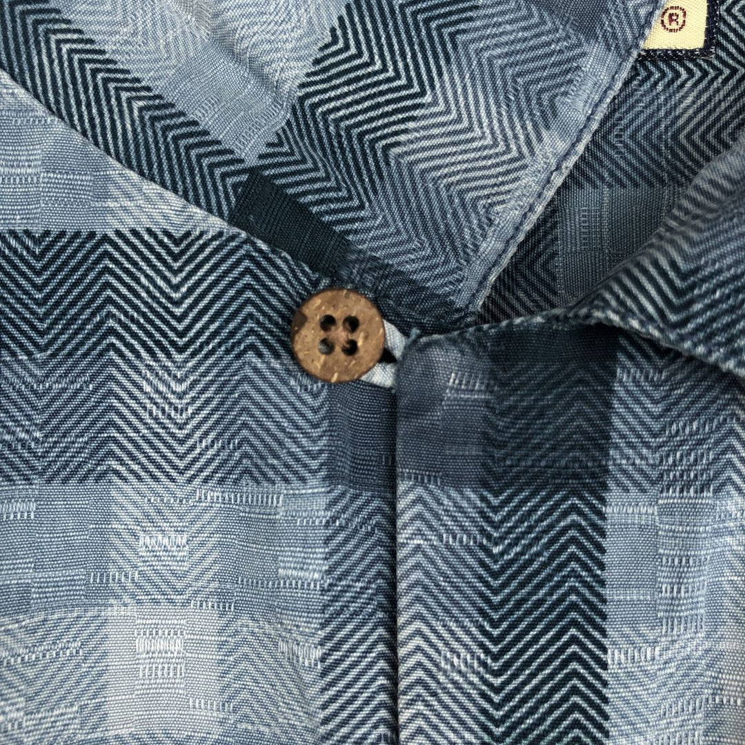 Tommy Bahama short sleeve open collar silk shirt, box shirt, men's XL size silk Blue type light blue Vintage Second Hand