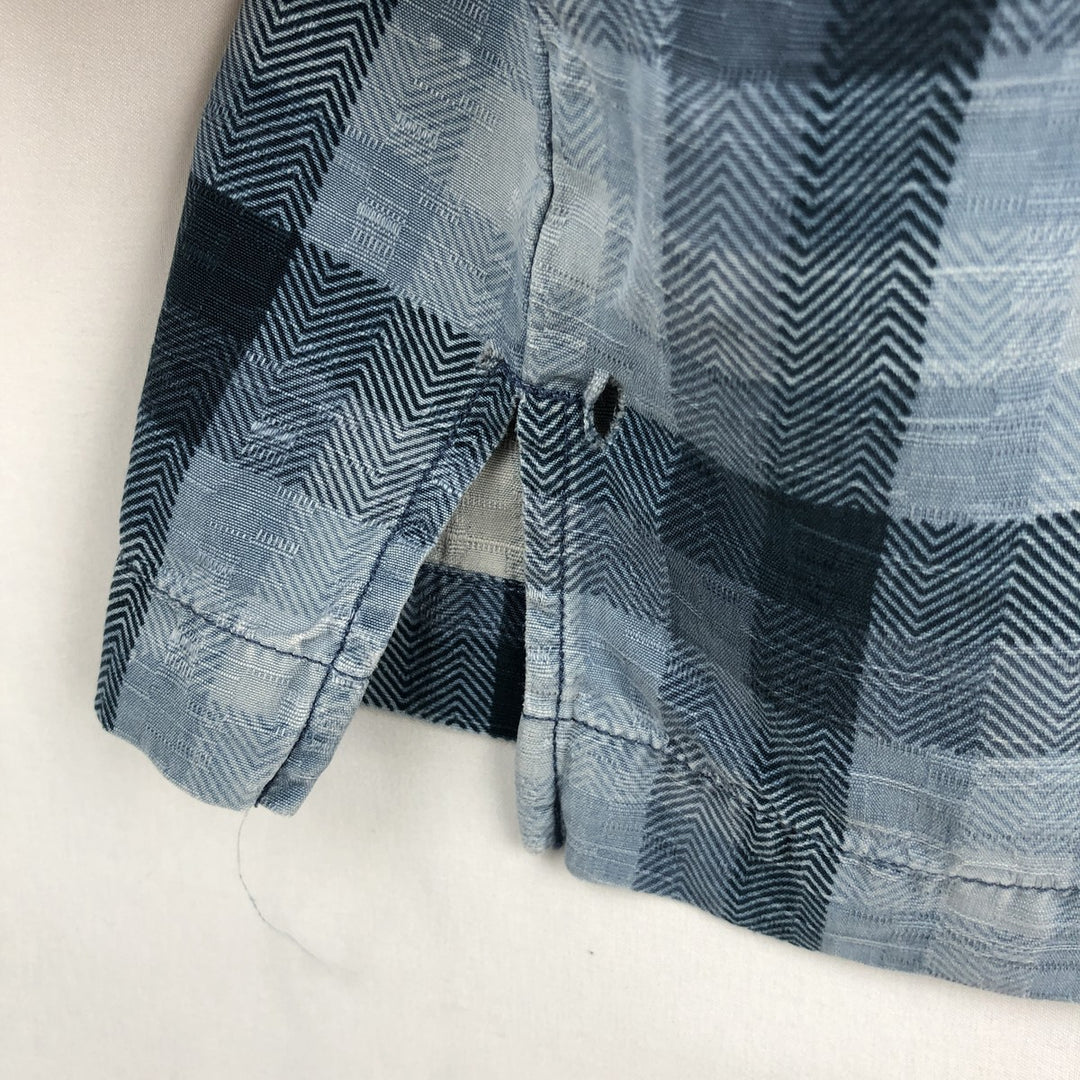 Tommy Bahama short sleeve open collar silk shirt, box shirt, men's XL size silk Blue type light blue Vintage Second Hand