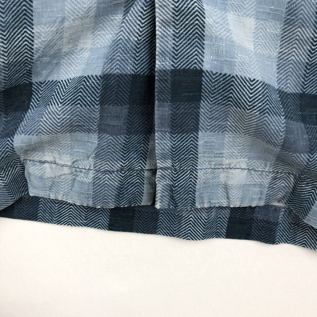 Tommy Bahama short sleeve open collar silk shirt, box shirt, men's XL size silk Blue type light blue Vintage Second Hand