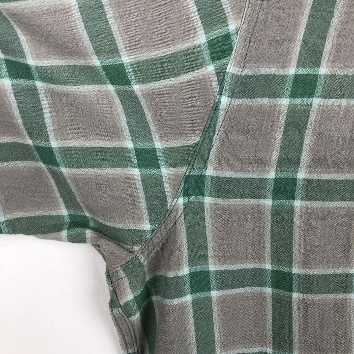 Patagonia STY52931SP17 Short-Sleeve Cotton Check Shirt, Boxy Shirt, Men's Size XL (approx.) Organic cotton gray type Vintage Second Hand