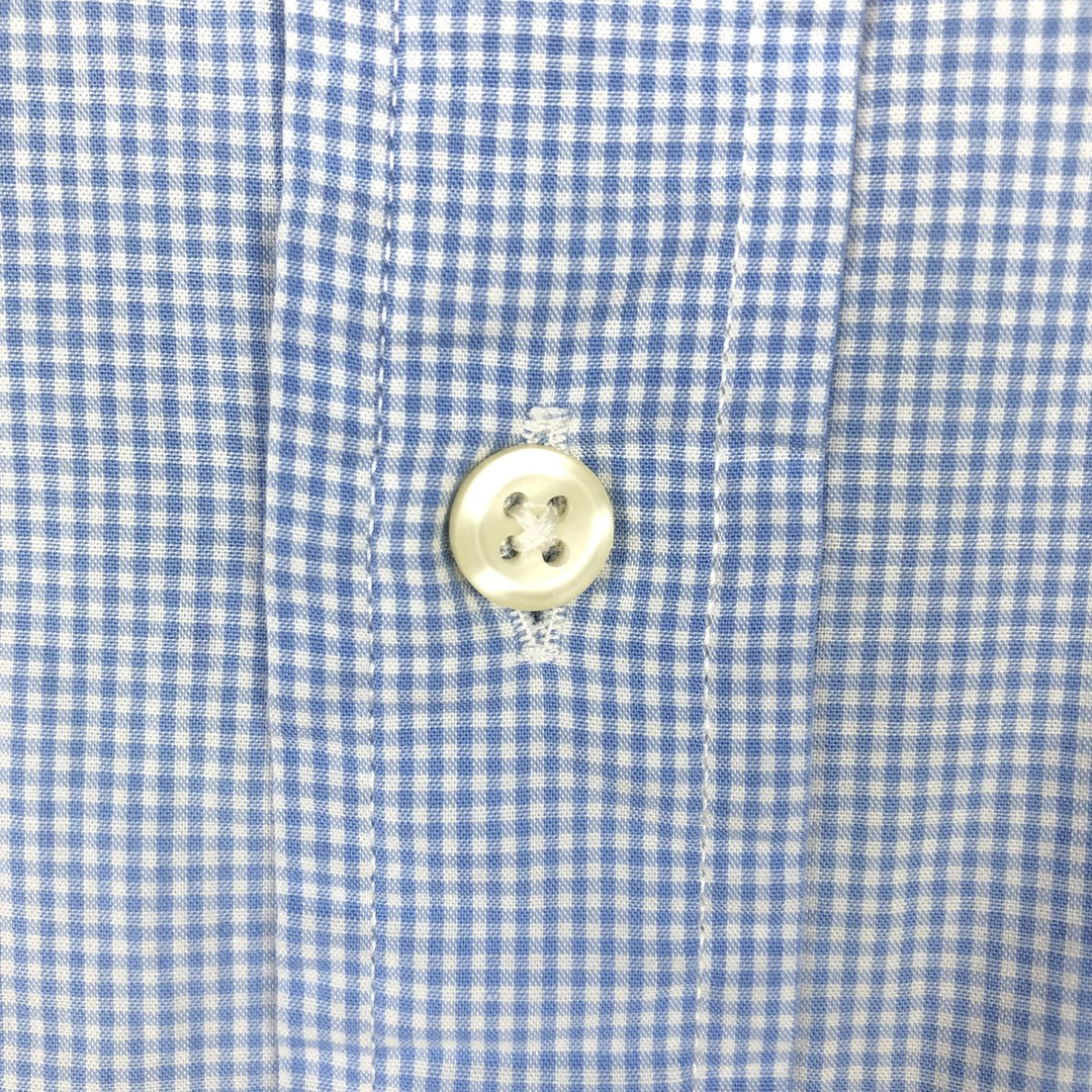 Ralph Lauren CLASSIC FIT Short-Sleeve Button-Down Check Shirt, Men's Size L (approx.) cotton blue type Vintage Second Hand