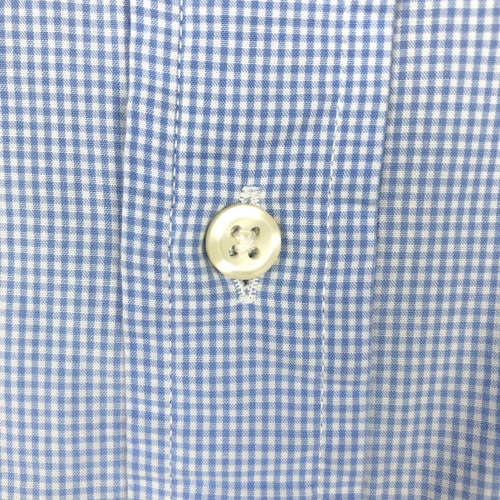 Ralph Lauren CLASSIC FIT Short-Sleeve Button-Down Check Shirt, Men's Size L (approx.) cotton blue type Vintage Second Hand