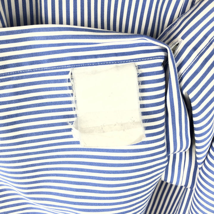 Ralph Lauren CUSTOM FIT short sleeve button down striped shirt men's XL size cotton blue type Vintage Second Hand