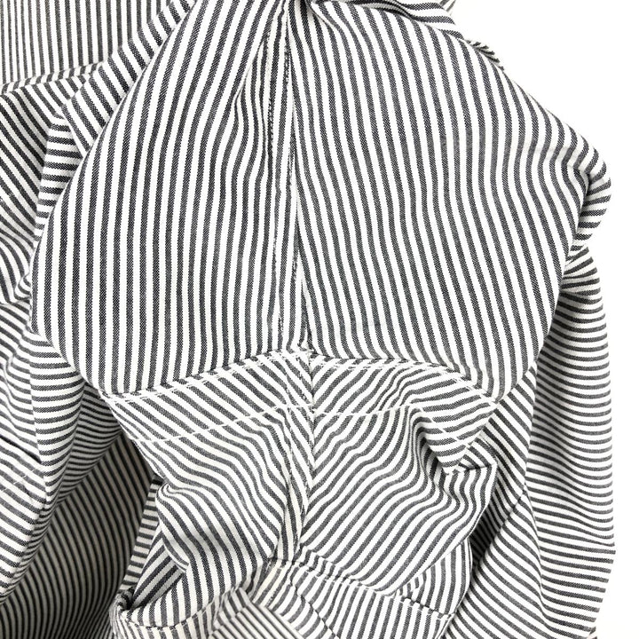 Ralph Lauren Classic Fit short sleeve button down striped shirt, men's size M cotton gray type Vintage Second Hand