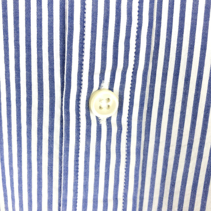 POLO RALPH LAUREN RL UNTUCKED FIT Seersucker short sleeve button down striped shirt Men's M size cotton blue type Vintage Second Hand