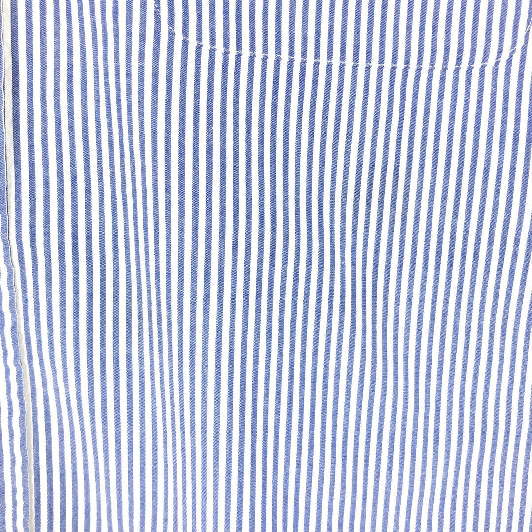 POLO RALPH LAUREN RL UNTUCKED FIT Seersucker short sleeve button down striped shirt Men's M size cotton blue type Vintage Second Hand