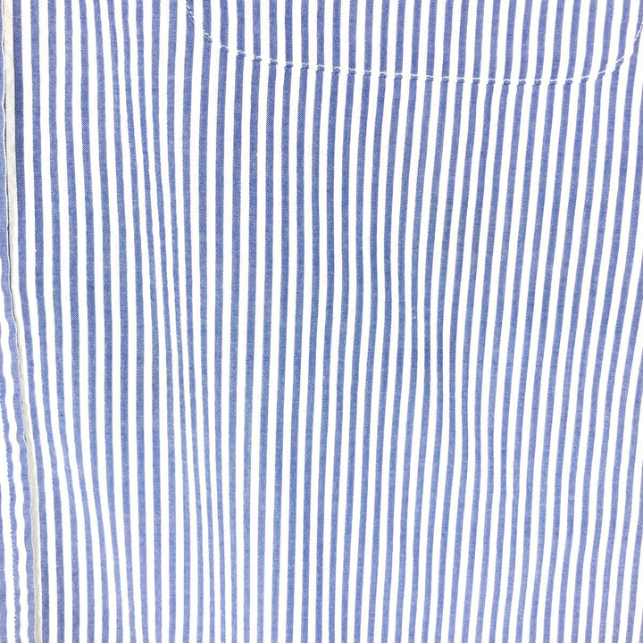 POLO RALPH LAUREN RL UNTUCKED FIT Seersucker short sleeve button down striped shirt Men's M size cotton blue type Vintage Second Hand