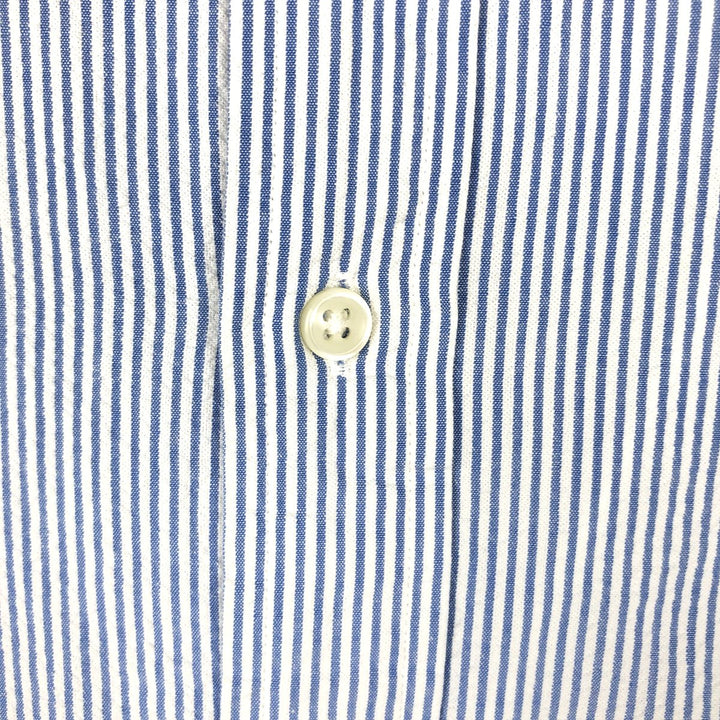 Ralph Lauren Classic Fit Seersucker Short Sleeve Button Down Striped Shirt Men's Size L cotton blue type Vintage Second Hand