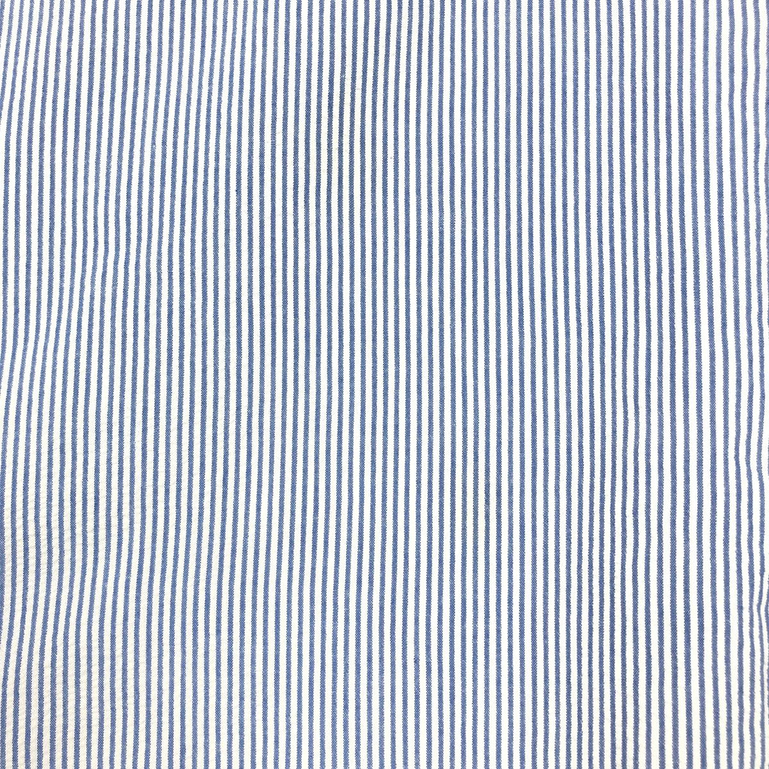 Ralph Lauren Classic Fit Seersucker Short Sleeve Button Down Striped Shirt Men's Size L cotton blue type Vintage Second Hand