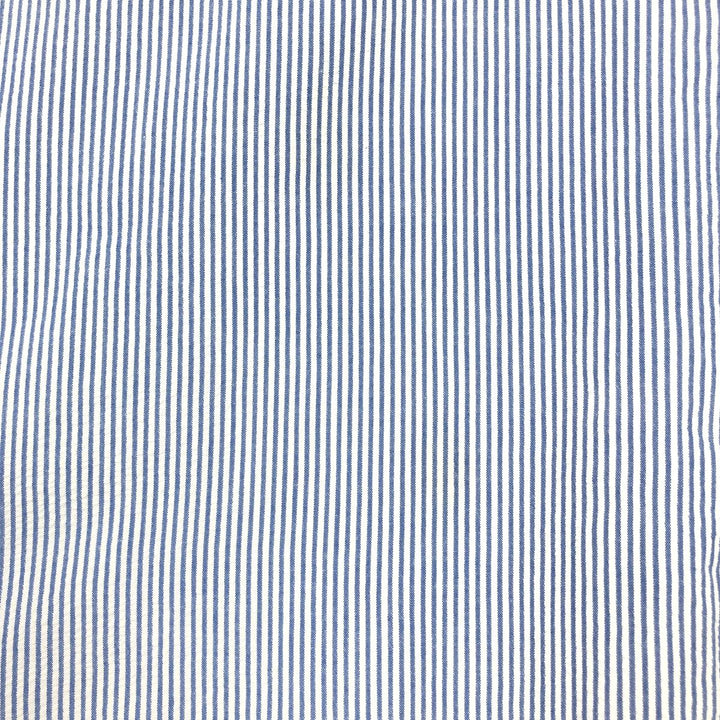 Ralph Lauren Classic Fit Seersucker Short Sleeve Button Down Striped Shirt Men's Size L cotton blue type Vintage Second Hand