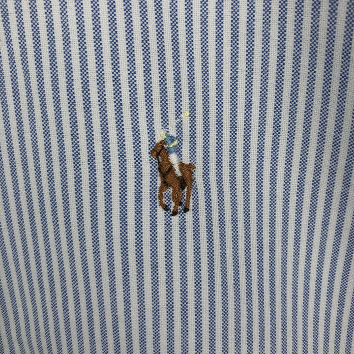 Ralph Lauren BLAIRE Short-Sleeve Button-Down Striped Shirt, Men's Size S (approx.) cotton blue type Vintage Second Hand