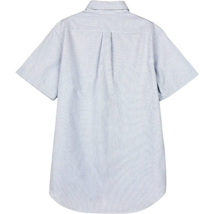 Ralph Lauren RALPH LAUREN Short-Sleeve Button-Down Striped Shirt, Men's Size M (approx.) cotton blue type Vintage Second Hand