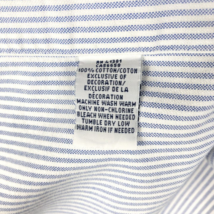 Ralph Lauren RALPH LAUREN Short-Sleeve Button-Down Striped Shirt, Men's Size M (approx.) cotton blue type Vintage Second Hand