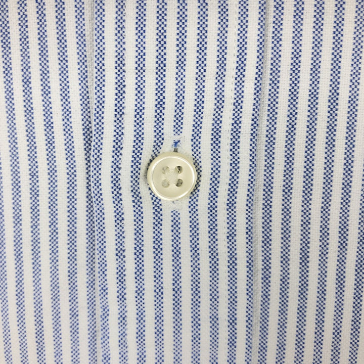 Ralph Lauren RALPH LAUREN Short-Sleeve Button-Down Striped Shirt, Men's Size M (approx.) cotton blue type Vintage Second Hand