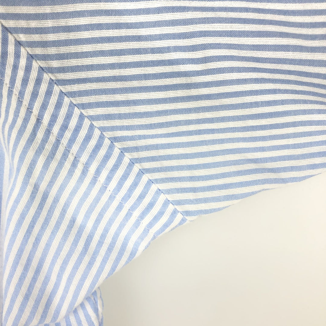 Ralph Lauren Classic Fit Seersucker Short Sleeve Button Down Striped Shirt Men's XL cotton blue type Vintage Second Hand