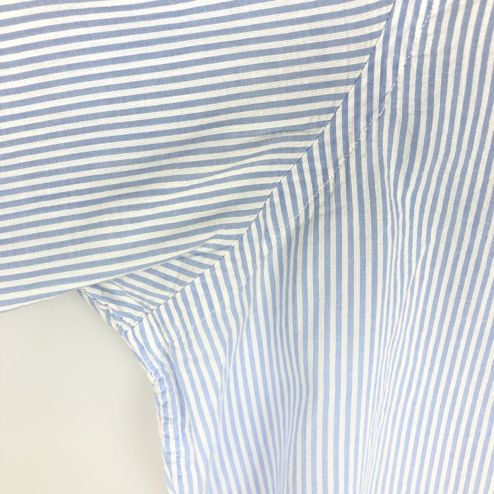 Ralph Lauren Classic Fit Seersucker Short Sleeve Button Down Striped Shirt Men's XL cotton blue type Vintage Second Hand