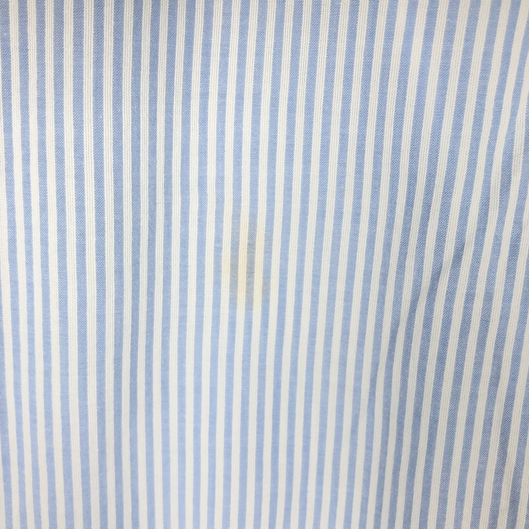 Ralph Lauren Classic Fit Seersucker Short Sleeve Button Down Striped Shirt Men's XL cotton blue type Vintage Second Hand