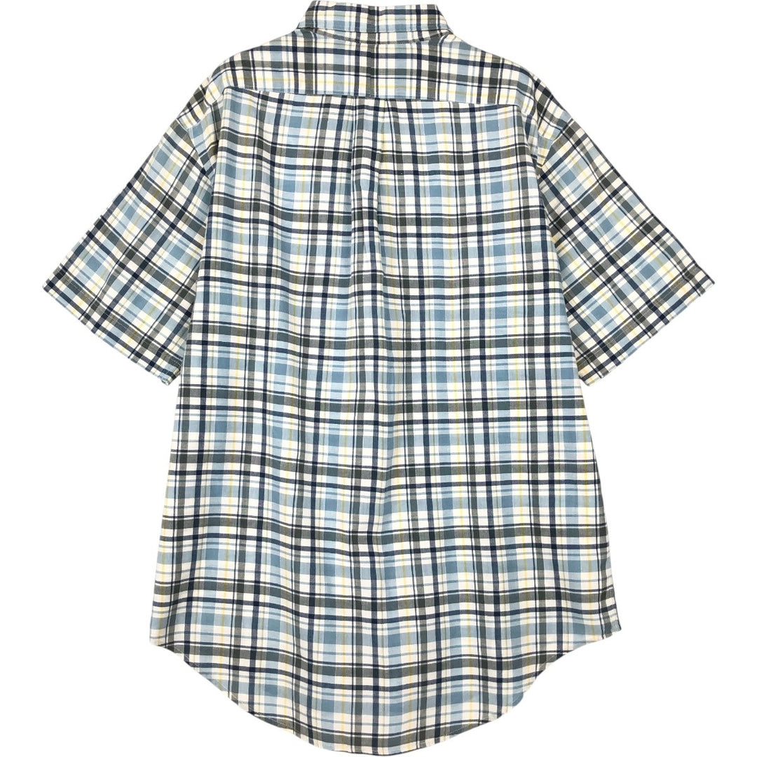 2000'S Ralph Lauren RALPH LAUREN JEANS CO. Long-sleeved button-down check shirt, men's size M (approx.) cotton Blue type light blue Vintage Second Hand