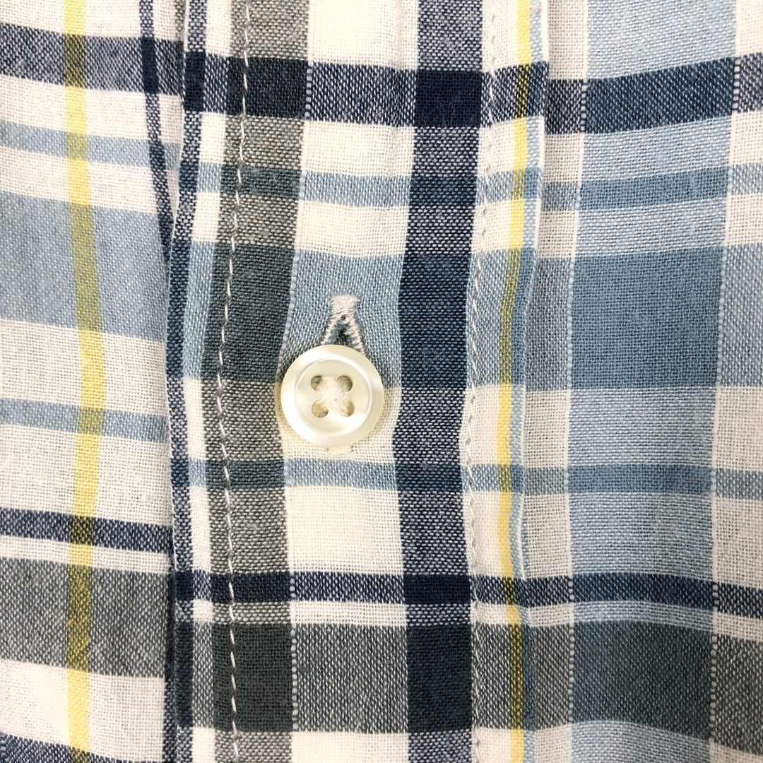 2000'S Ralph Lauren RALPH LAUREN JEANS CO. Long-sleeved button-down check shirt, men's size M (approx.) cotton Blue type light blue Vintage Second Hand