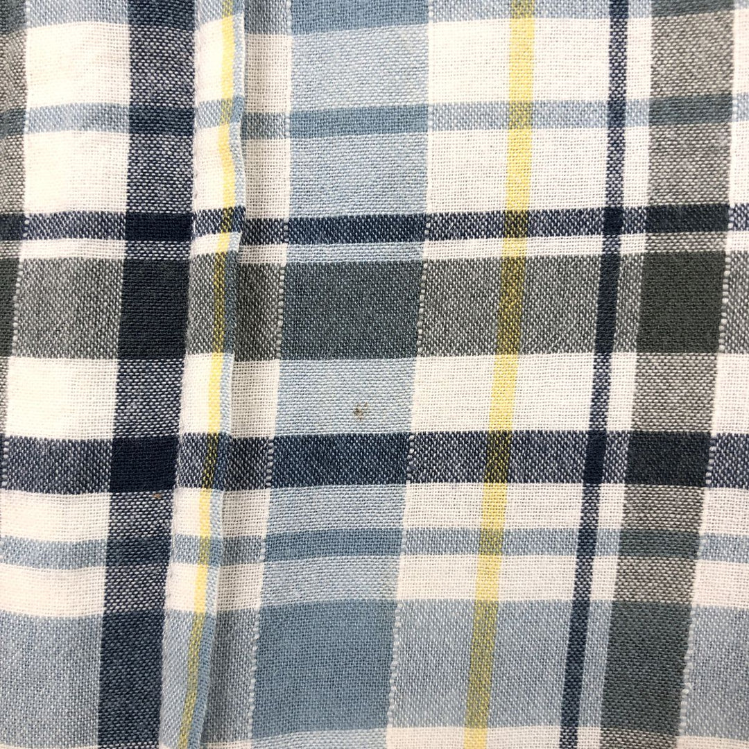 2000'S Ralph Lauren RALPH LAUREN JEANS CO. Long-sleeved button-down check shirt, men's size M (approx.) cotton Blue type light blue Vintage Second Hand