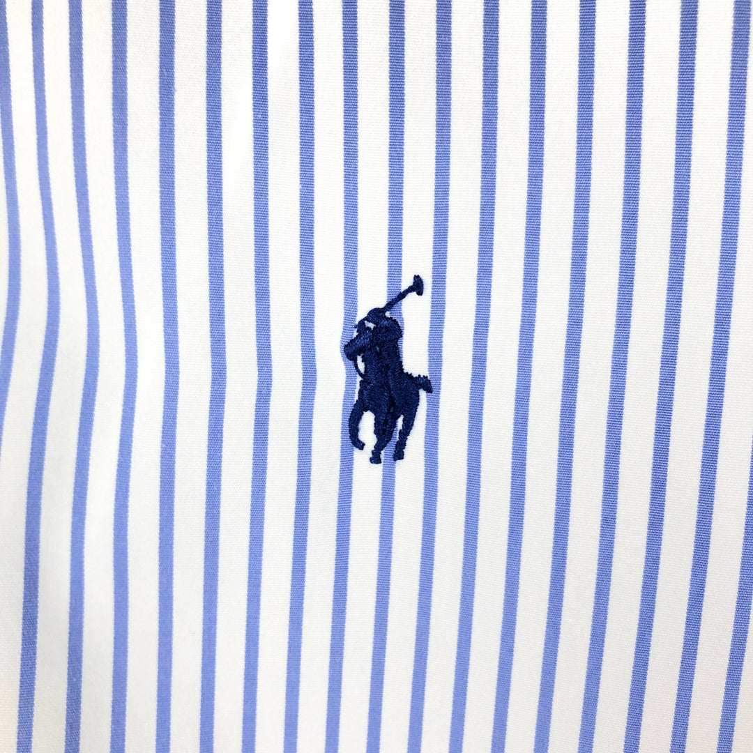 Ralph Lauren CLASSIC FIT Short-Sleeve Button-Down Striped Shirt, Men's Size S (approx.) cotton blue type Vintage Second Hand