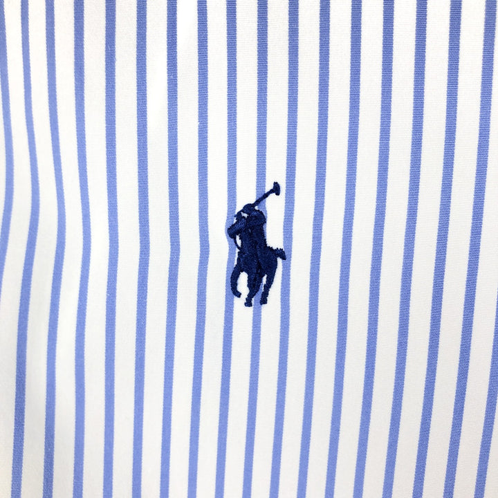 Ralph Lauren CLASSIC FIT Short-Sleeve Button-Down Striped Shirt, Men's Size S (approx.) cotton blue type Vintage Second Hand