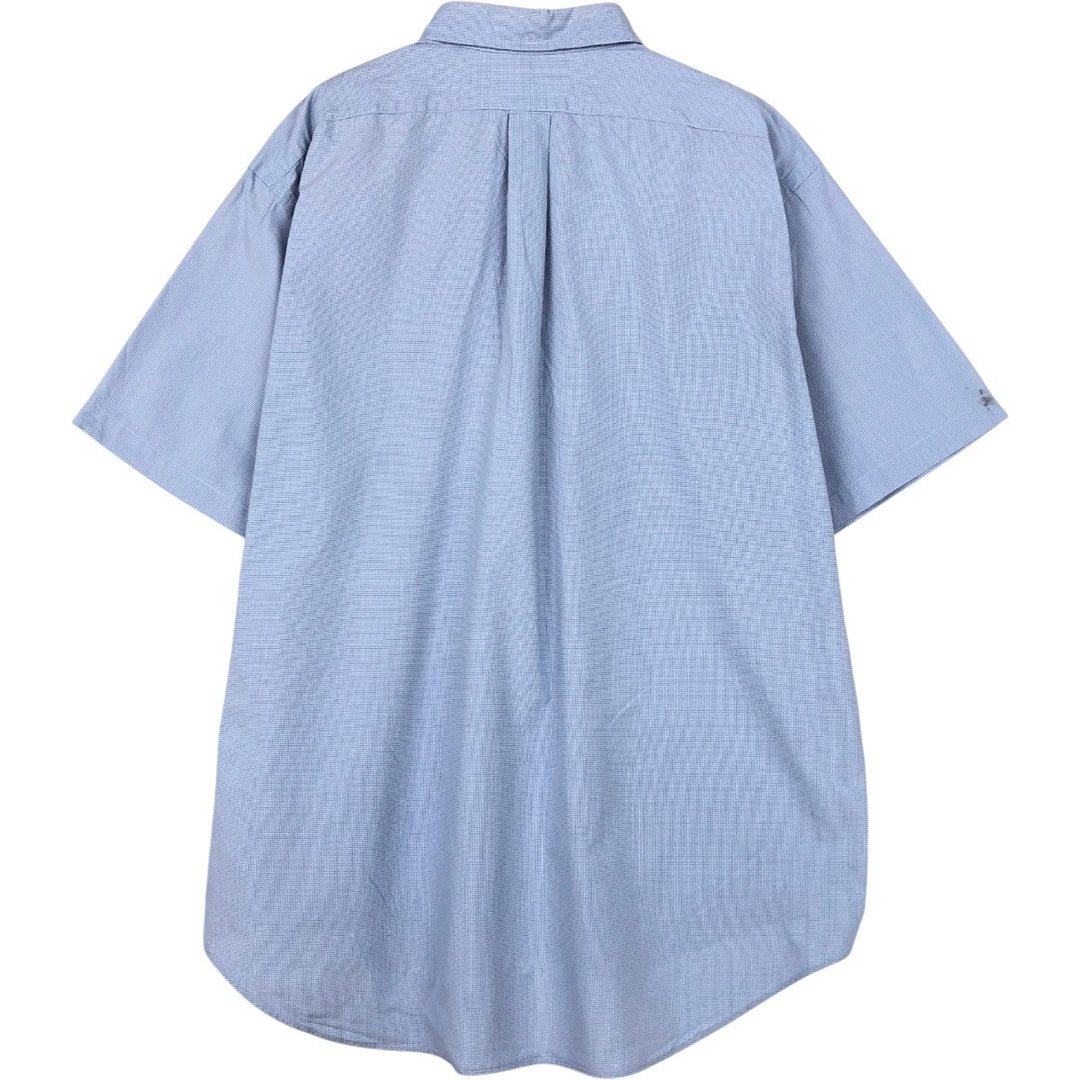 Ralph Lauren BLAKE short sleeve button down check shirt men's XL size cotton blue type Vintage Second Hand