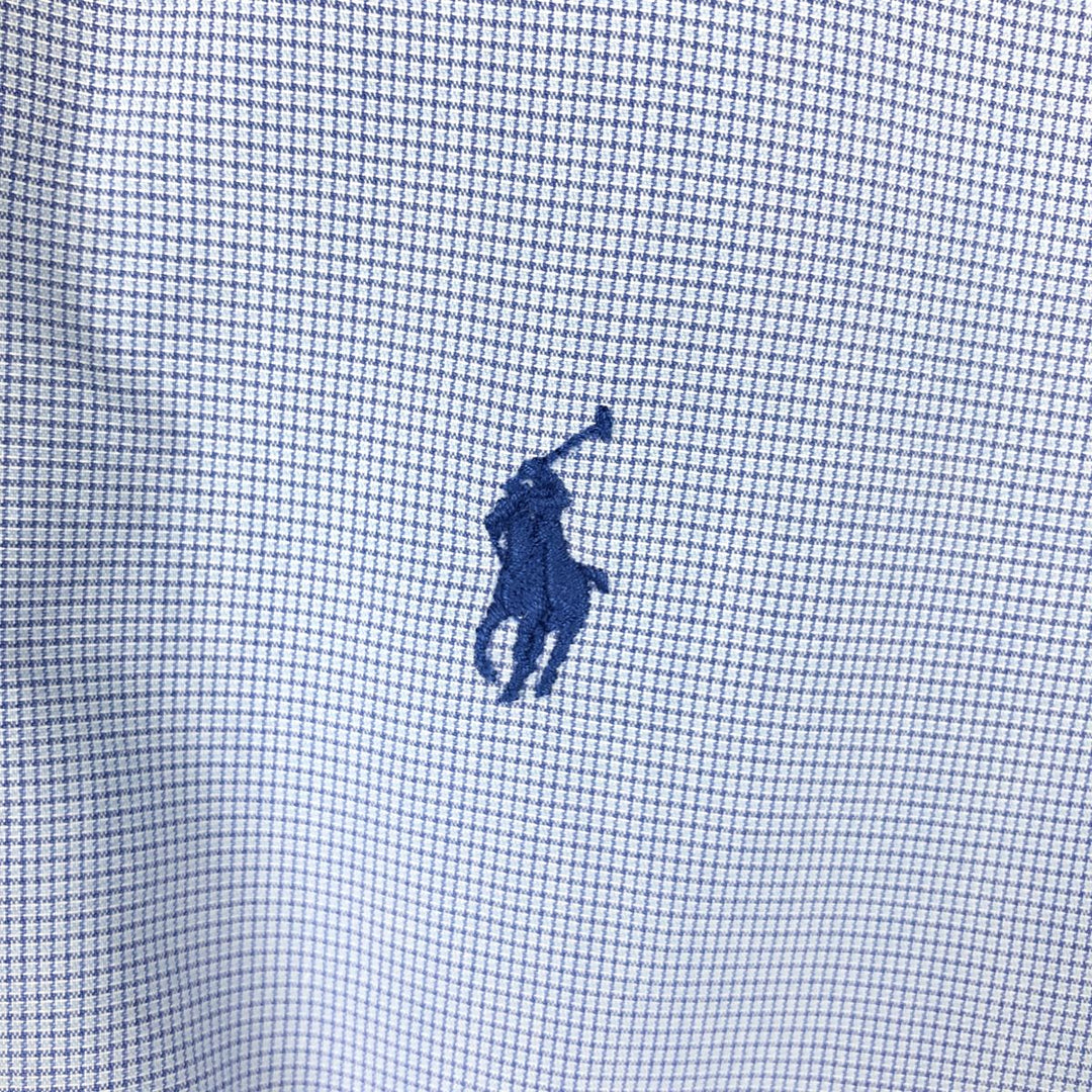Ralph Lauren BLAKE short sleeve button down check shirt men's XL size cotton blue type Vintage Second Hand