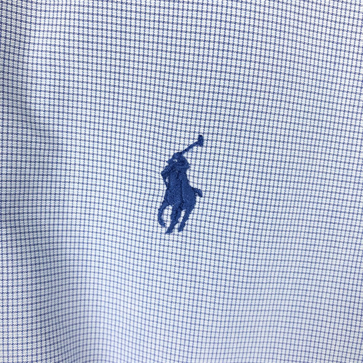 Ralph Lauren BLAKE short sleeve button down check shirt men's XL size cotton blue type Vintage Second Hand
