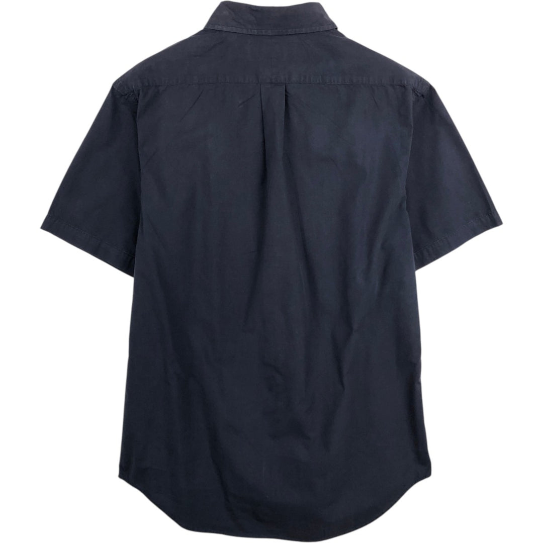 Ralph Lauren CUSTOM FIT short sleeve button down shirt, men's size M cotton navy blue type Vintage Second Hand