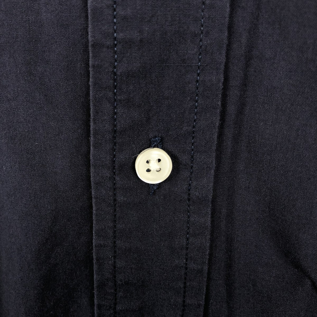 Ralph Lauren CUSTOM FIT short sleeve button down shirt, men's size M cotton navy blue type Vintage Second Hand