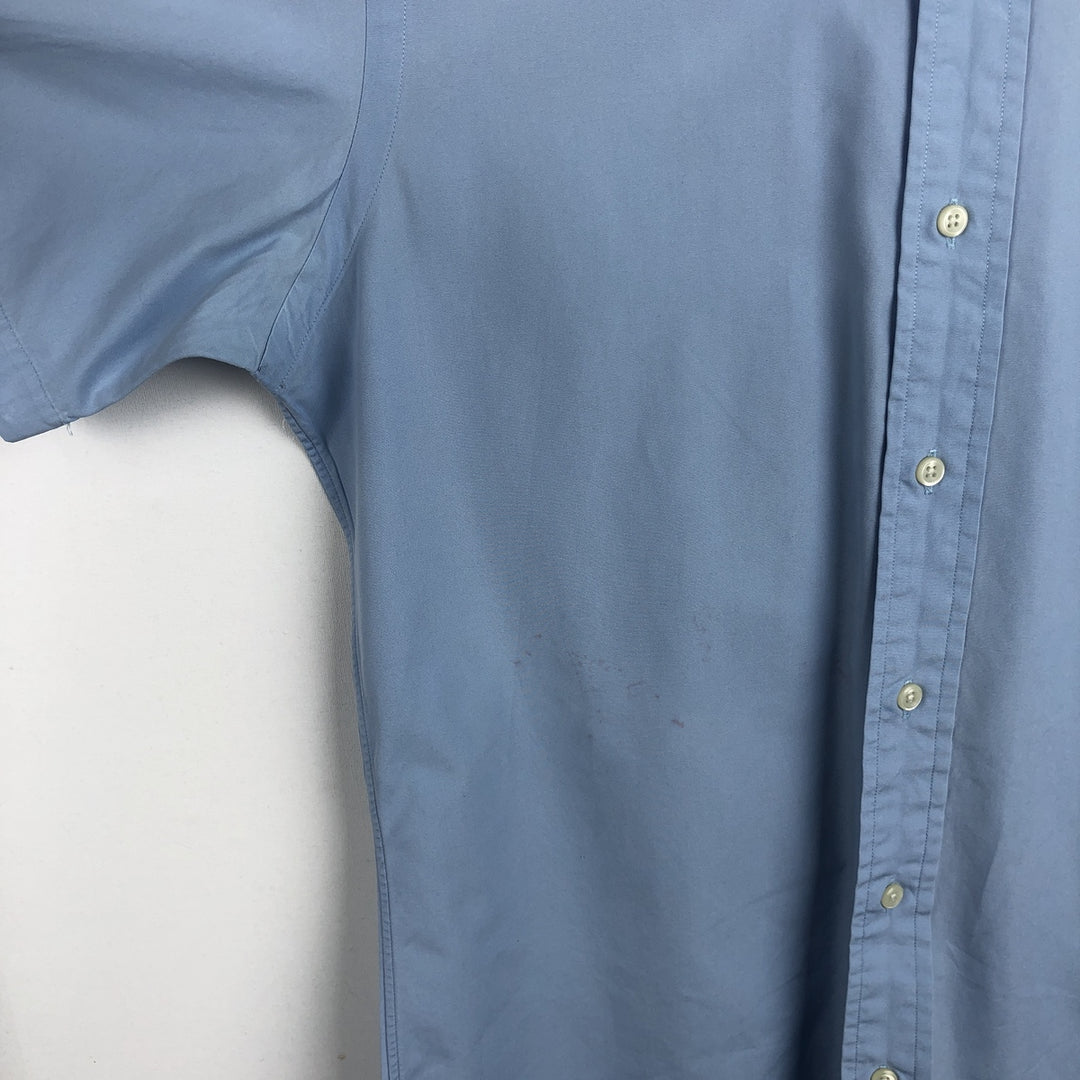 Ralph Lauren POLO by Ralph Lauren CUSTOM FIT Short-Sleeve Button-Down Shirt, Men's Size S (approx.) cotton Blue type light blue Vintage Second Hand