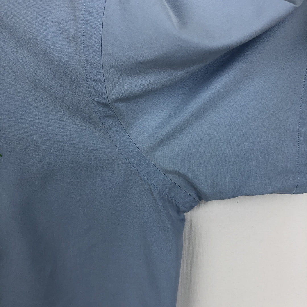 Ralph Lauren POLO by Ralph Lauren CUSTOM FIT Short-Sleeve Button-Down Shirt, Men's Size S (approx.) cotton Blue type light blue Vintage Second Hand