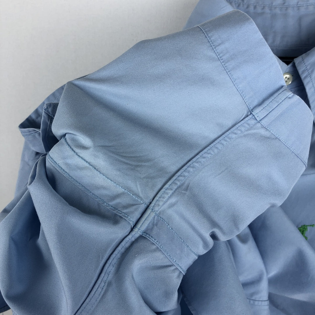Ralph Lauren POLO by Ralph Lauren CUSTOM FIT Short-Sleeve Button-Down Shirt, Men's Size S (approx.) cotton Blue type light blue Vintage Second Hand
