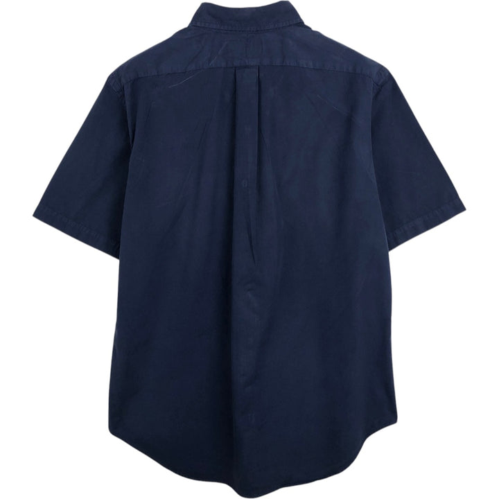 Ralph Lauren Classic Fit short sleeve button down shirt, men's size M cotton navy blue type Vintage Second Hand