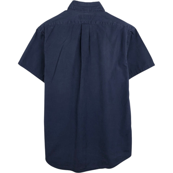 Ralph Lauren CUSTOM FIT short sleeve button down shirt, men's size M cotton navy blue type Vintage Second Hand