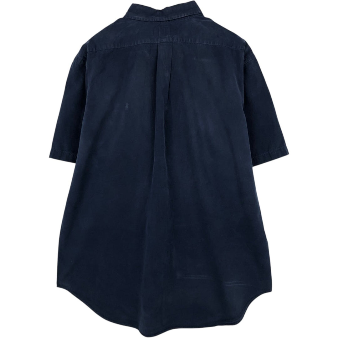 Ralph Lauren Classic Fit short sleeve button down shirt, men's size XL unclear navy blue type Vintage Second Hand