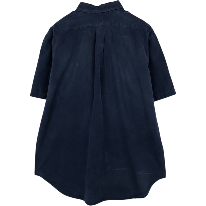Ralph Lauren Classic Fit short sleeve button down shirt, men's size XL unclear navy blue type Vintage Second Hand