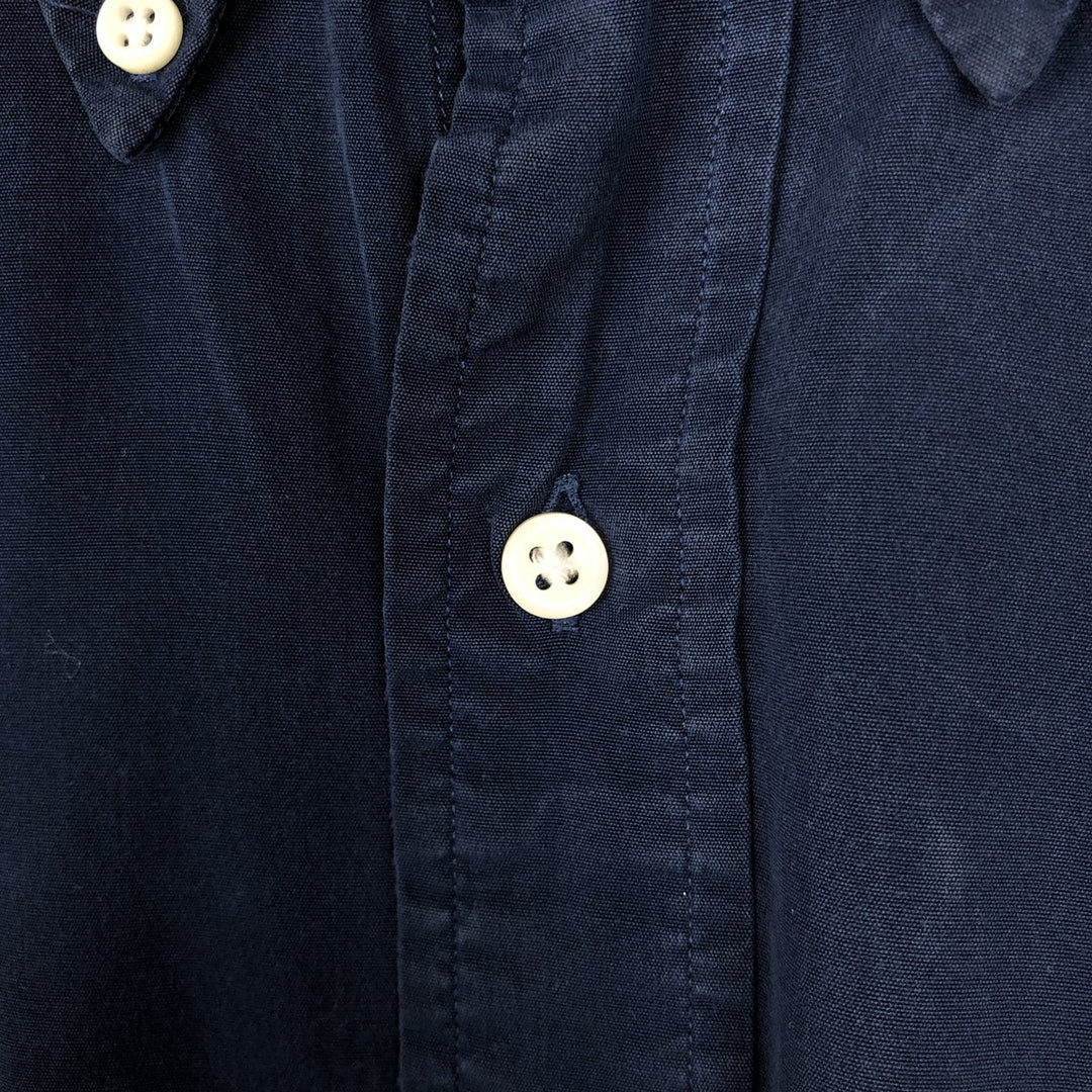 Ralph Lauren Classic Fit short sleeve button down shirt, men's size XL unclear navy blue type Vintage Second Hand